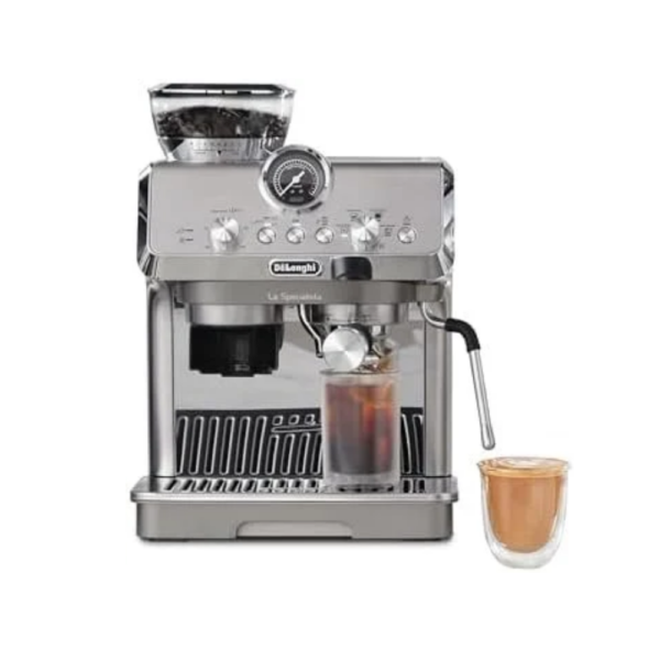 De’Longhi La Specialista Arte Evo Espresso Machine – Compact Cold Brew Coffee Maker with Grinder, Milk Steam Wand/Frother & Tamping Tools – Home Barista Kit for Lattes, Cappuccinos, Iced Coffees