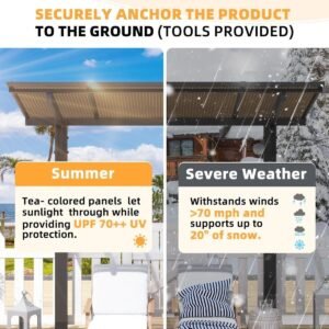 Freestanding Gazebo Outdoor Pergola For Patio - Image 2