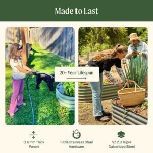 Tall X In 1 Giant Modular Metal Raised Garden Bed Kit - Image 4