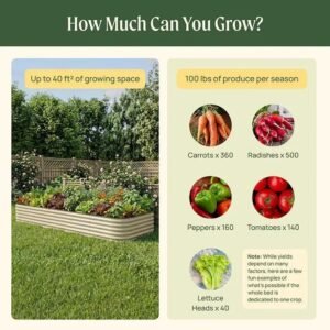 Tall X In 1 Giant Modular Metal Raised Garden Bed Kit - Image 3