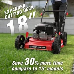 144cc 18″ 3-in-1 Gas Push Lawn Mower with 5-Position Height Adjustment - Image 4