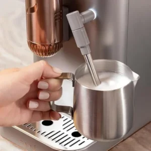 Café Affetto Automatic Espresso Machine + Milk Frother | Built-In & Adjustable Espresso Bean Grinders | One-Touch Brew in 90 Seconds | Steel Silver, 1.2 Liter, (C7CEBBS2RS3) - Image 2