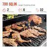 4-Burner Propane Gas Grill in Stainless with LED Controls, Side and Side Sear Burners