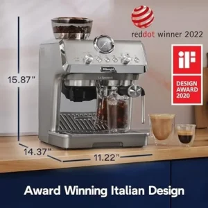De’Longhi La Specialista Arte Evo Espresso Machine – Compact Cold Brew Coffee Maker with Grinder, Milk Steam Wand/Frother & Tamping Tools – Home Barista Kit for Lattes, Cappuccinos, Iced Coffees - Image 4