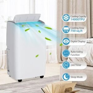 14000 BTU Portable Air Conditioner AC Unit Cooler Fan 750 Sq. ft - Image 3