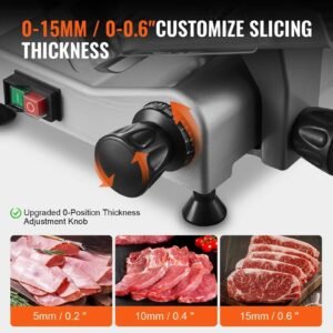 Meat Slicer, 340W Electric Deli Food Slicer with 10″ SUS420 Stainless Steel - Image 2